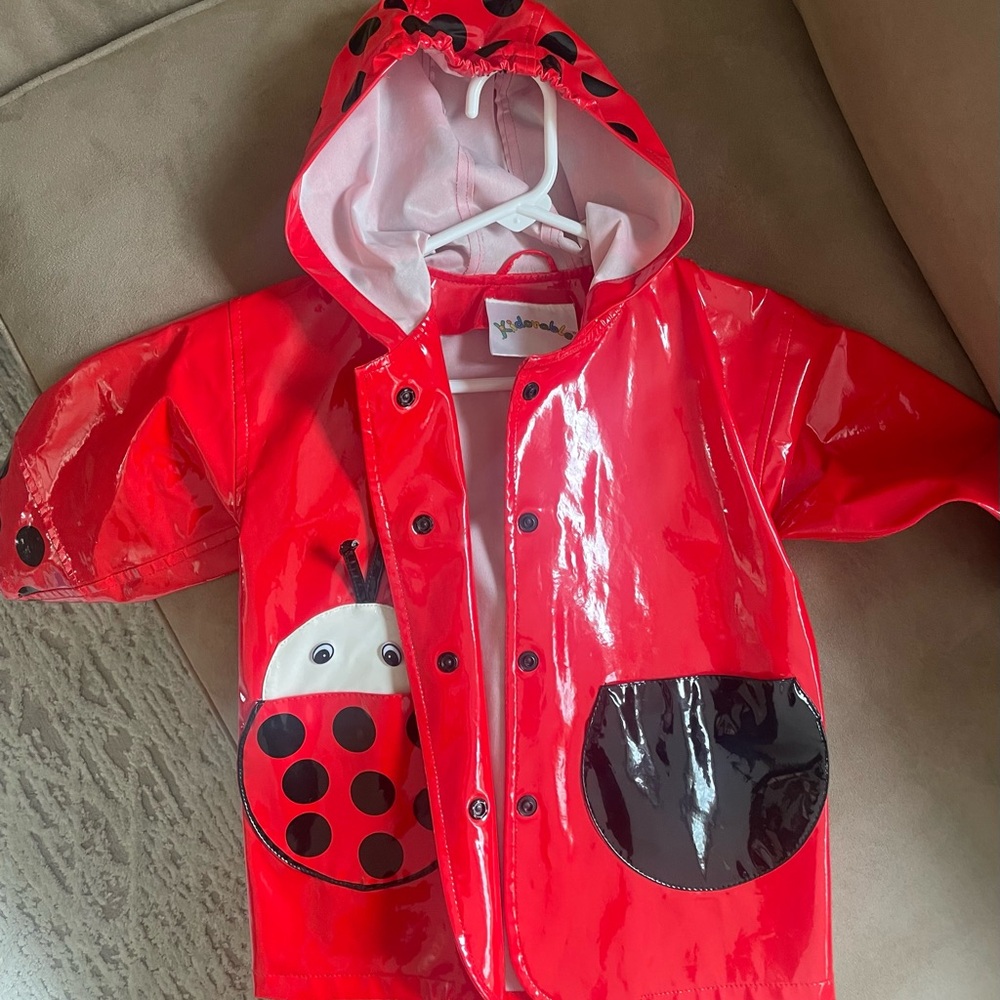 Kidorable Red Ladybug Raincoat 2T